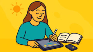 Women ai journaling her affirmations for the day to start out fresh