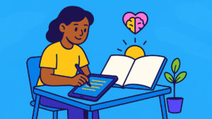 Women focusing on ai journaling for mental wellness, to reduce anxiety and stress