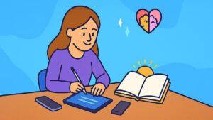 Women ai journaling with prompts to strengthen her marrage relationship